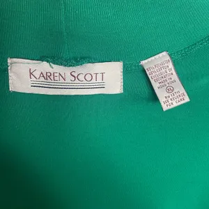 Karen Scott Vintage 90s Christmas Sweatshirt Gingerbread Man House Green Women Size XL Retro thumbnail 7