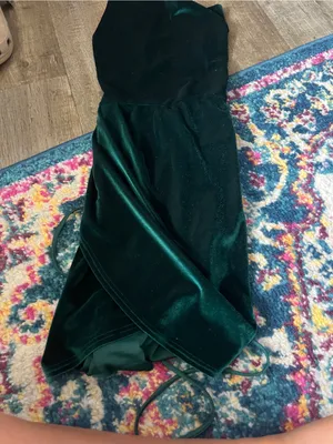 Lucy In the sky Green Velvet Mini Dress Size XSmall thumbnail 10
