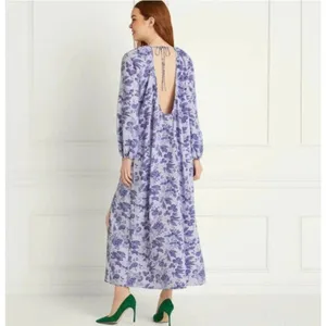 Hill House the Simone Dress Lilac Tonal Floral print size M NWT thumbnail 3