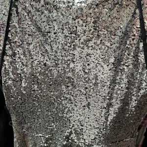 Aqua Silver Sequin Wrap Dress Sz Small thumbnail 6