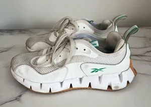 Reebok Zig Dynamica White Green Running Sneakers Size 8 thumbnail 3
