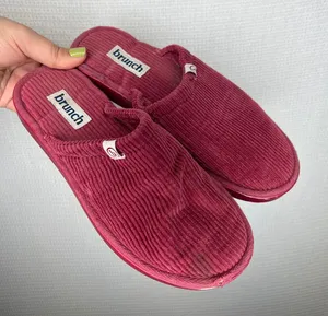 Brunch l'Appartement Burgundy Corduroy Slippers Women's Slide House Shoes thumbnail 1