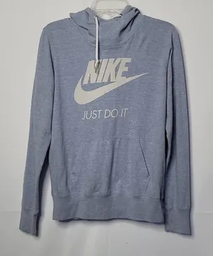 Nike blue hooded hoodie pullover sweatshirt sz Large thumbnail 1