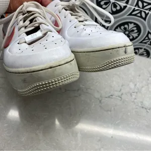 NIKE AIR FORCE 1 9.5 SAGE LOW Women's Athletic Sneakers White Pink Orange thumbnail 8