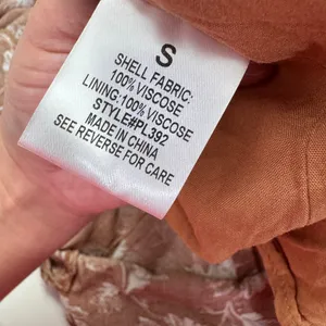 Pink Lily 100% viscose Strapless Floral Dress - Brown and Cream thumbnail 11
