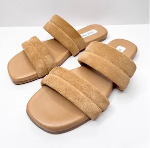 Steve Madden Sandals Womens Size 7 Tan Leather Double‎ Strap Open Toe thumbnail 1