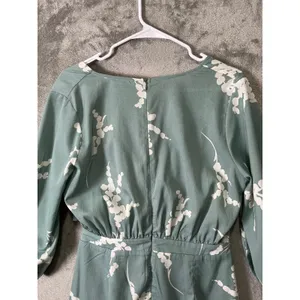 Saints +‎ Secrets Sage Green Floral Cutout Mini Dress Romantic Feminine Large thumbnail 6