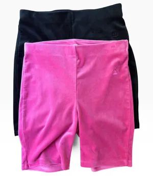 Juicy Couture Pink/Black Velour Biker Shorts Women’s Medium Set thumbnail 1