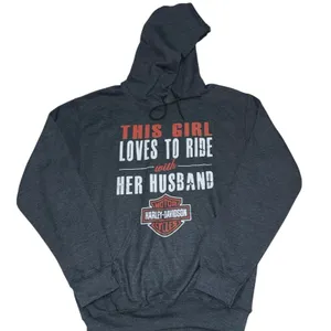 Harley-Davidson hoodie women’s medium "THIS GIRL LOVES TO RIDE with HER HUSBAND" thumbnail 1