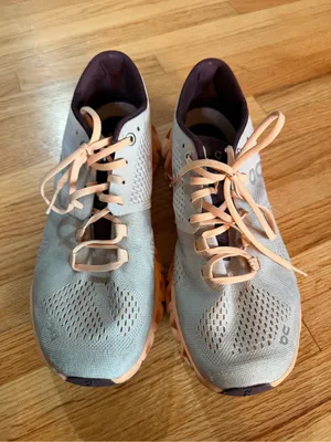 On Running Women's Cloud X Silver & Almond Athletic Sneakers- 7.5 thumbnail 2