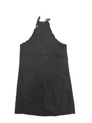 Lulus NWT black Halter Mini Dress scalloped top XXS Adjustable Straps. thumbnail 3