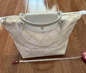 Longchamp limited edition metallic modele depose monogram small le pliage bag thumbnail 10