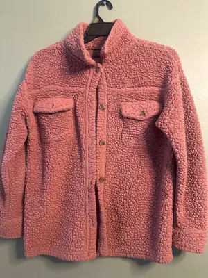 32 Heat Teddy Fleece Shacket Jacket XS/S Button Front Cozy Sherpa Fall Cozy thumbnail 1