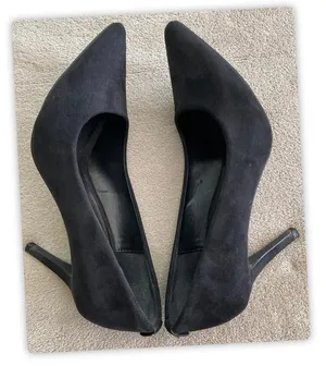Laicigo Black suede pointed toe‎ kitten heels #heels #suede, size: 8 thumbnail 1