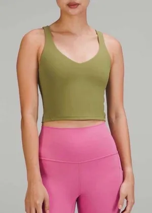 Lululemon Align Tank Top Bronze Green Size 4 LW1DUDS thumbnail 1