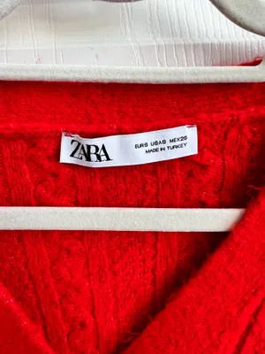 Red ZARA women’s sweater thumbnail 2