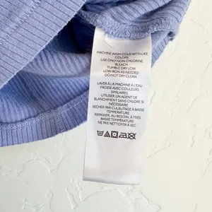 BDG | OU Ribbed Cropped Thin Cami Tank in Periwinkle Blue thumbnail 5