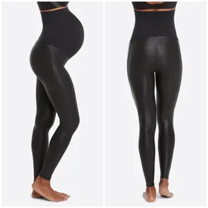 Spanx mama maternity faux leather leggings black XS NEW thumbnail 2
