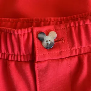 NWT DISNEY Park Bright Orange / Red Pull On Pant Glitter Gold Logo Medium thumbnail 8