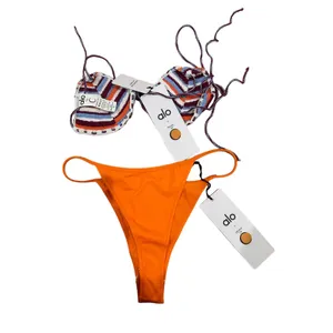 Alo x Tropic of C Rio Bottom in Papaya + Alo x Tropic of C Crochet Praia Top M thumbnail 5