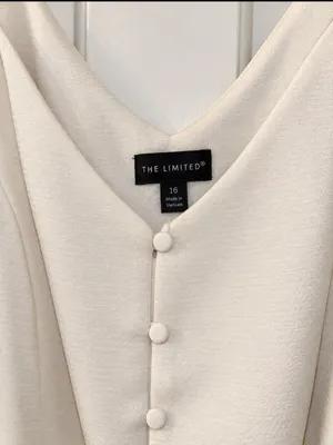 The Limited Cream V-Neck Wide-Leg Jumpsuit thumbnail 2