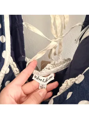For Love and Lemons Dolly Denim Dot Mini Dress thumbnail 5