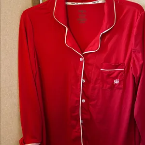 FINAL MARKDOWN Born Red Pajama Top with White Trim medium thumbnail 1