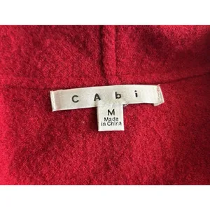 CAbi Red 100% Merino Wool Belted Wrap Cardigan Jacket Sweater Belt M Style 167 thumbnail 8