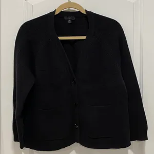 J.Crew: V-neck Cardigan Sweater Black size Medium thumbnail 2