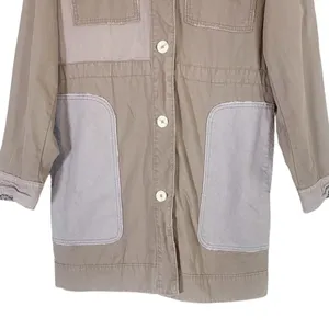 Free People We the Free Apollo Distressed Utility Jacket Size Small thumbnail 6