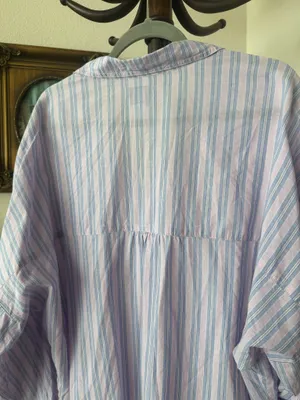 Urban Outfitters Purple Striped Button Up Shirt thumbnail 7