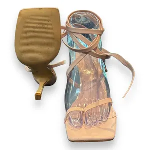 MARC FISHER‎ Womens Beige Dominic Square Toe Stiletto Leather Thong Sandals 6M thumbnail 7