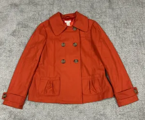 Sundance Wool Coat Womens Small Short Double Breasted Peacoat Jacket Lined thumbnail 1