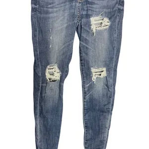 American Eagle AE Denim Jeans Distressed Ripped‎ High Waisted Women's 2 Short thumbnail 2