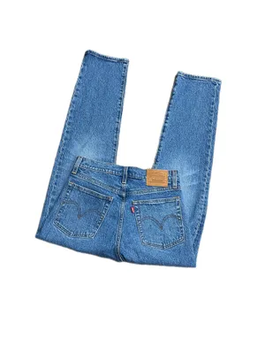 Levi's Straight Leg Blue Denim Jeans, Size 25x28 thumbnail 2