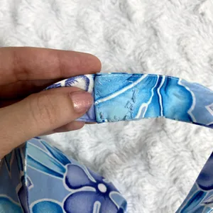 Vintage City Triangles Blue Floral Hawaiian Y2K 90s Coconut Girl Halter Dress 10 thumbnail 4