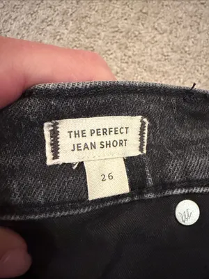 Madewell Black The Perfect Jean Shorts Frayed Hem High-Rise - 26 thumbnail 4