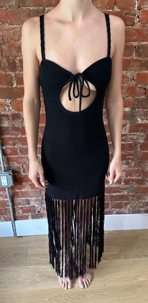 White Fox Crochet Dress thumbnail 1