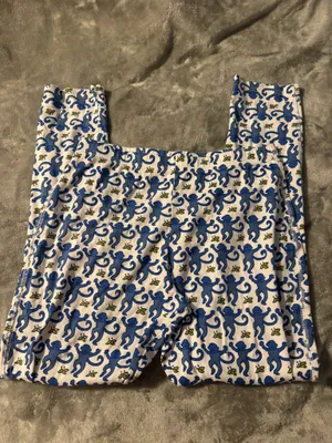 Roller Rabbit Pajamas Monkey Blue long sleeve set small thumbnail 2