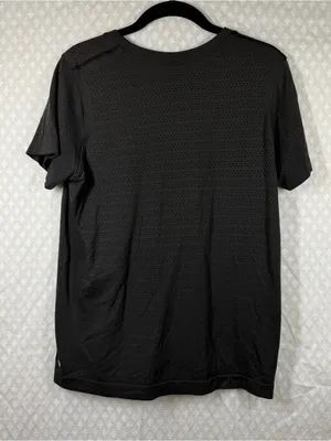 Lululemon Black Eyelet Breeze By Short Sleeve Tee thumbnail 4