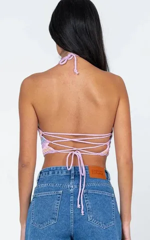 Princess Polly Crochet Halter Top thumbnail 5