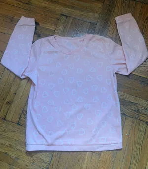 Primark Blush pink heart fleece pajama top thumbnail 2