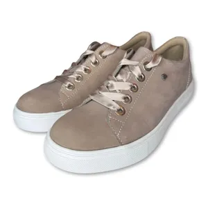 Finn Comfort El Paso Lace Up Shoes US 8.5 UK 6 Neutral Nubuck Suede Leather $435 thumbnail 1