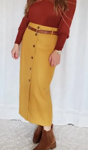 Wilfred yellow mustard pencil skirt 2‎ thumbnail 1