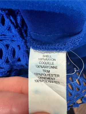 Ramy Brook Royal Blue Crochet Fringe Trim Maxi Skirt thumbnail 7