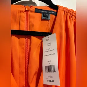 French Connection Audrey satin maxi dress orange 6 new nwt wedding guest thumbnail 5