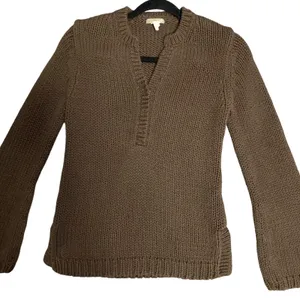 J.Crew Y2K Women's Heavyweight Knit Brown Sweater Size Small thumbnail 2