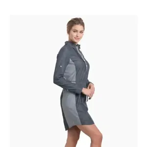 Kuhl Kiley Vintage Indigo Sail Blue Chambray Denim Tie Waist Dress SZ S #1848 thumbnail 3