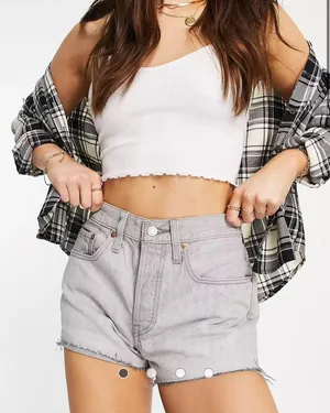 Levi's 501 grey shorts thumbnail 1