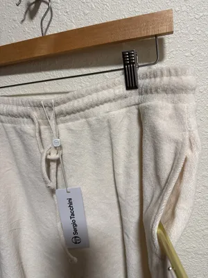 Sergio Tacchini Cream Terry Cloth‎ Mini Skirt Womens Medium Drawstring Waist NEW thumbnail 5